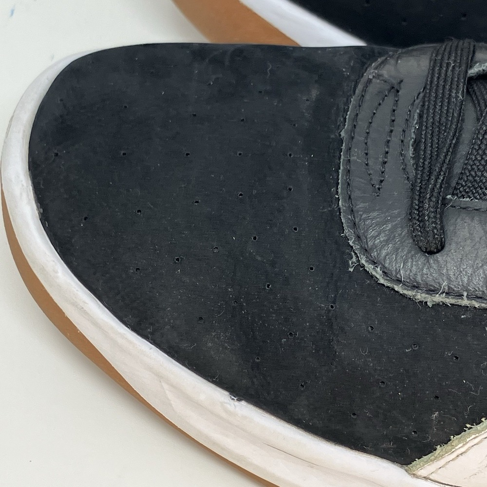 PUMA California Men Size 13 Black Suede Leather White Formstrip Gum Sole - Picture 4 of 16